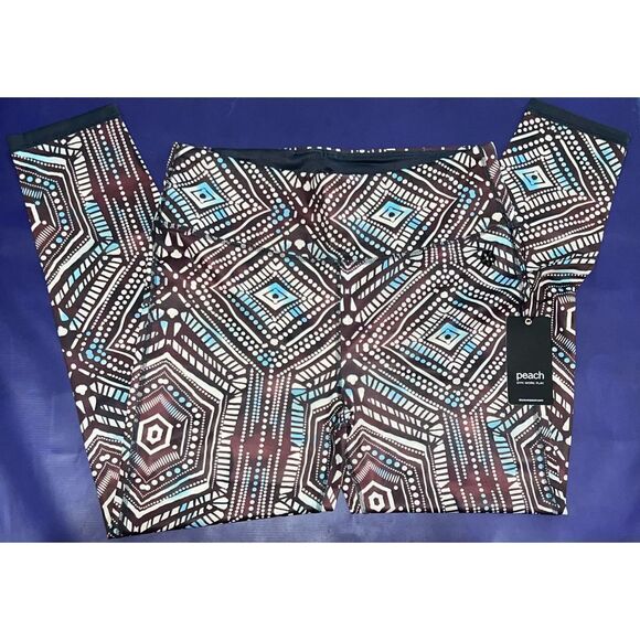 Peach Reversible Tue Dye Print 7/8 Legging - Picture 1 of 2